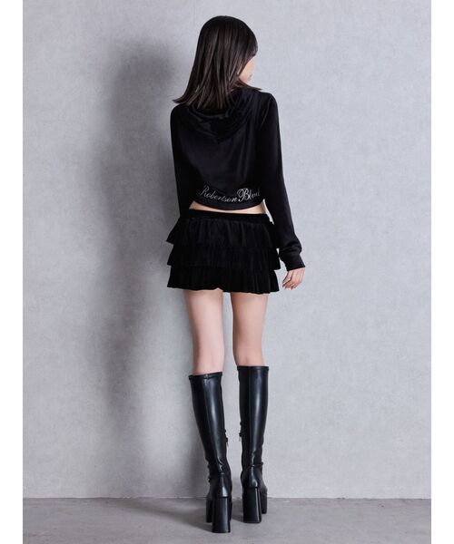 GYDA(ジェイダ)の「Robertson Blvd Velour ショートパーカー(パーカー・レディース・アイボリー/ブラック/カーキ・FREE)」の8枚目の写真