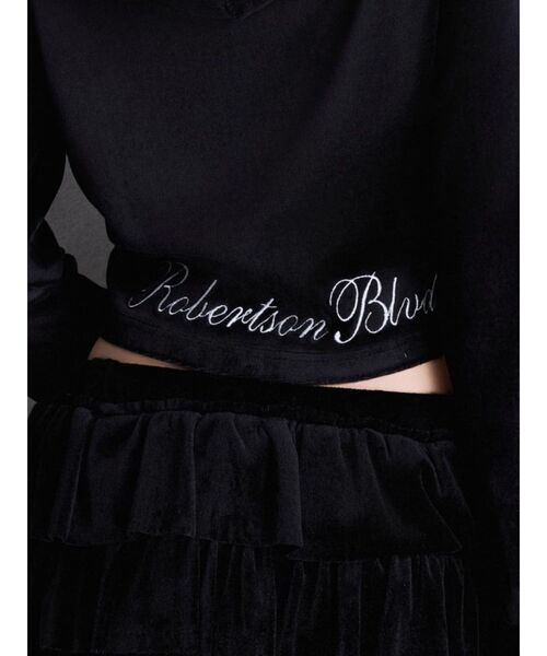 GYDA(ジェイダ)の「Robertson Blvd Velour ショートパーカー(パーカー・レディース・アイボリー/ブラック/カーキ・FREE)」の13枚目の写真