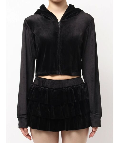GYDA(ジェイダ)の「Robertson Blvd Velour ショートパーカー(パーカー・レディース・アイボリー/ブラック/カーキ・FREE)」の15枚目の写真