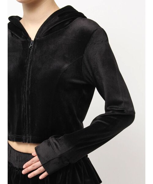 GYDA(ジェイダ)の「Robertson Blvd Velour ショートパーカー(パーカー・レディース・アイボリー/ブラック/カーキ・FREE)」の19枚目の写真