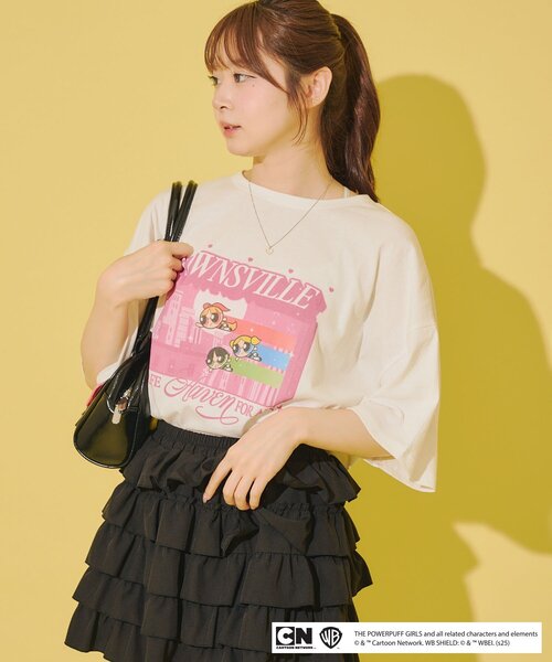 Remind me and forever(リマインドミーアンドフォーエバー)の「【パワーパフガールズ】BigTシャツ(Tシャツ/カットソー・レディース・ピンク/サックスブルー/オフホワイト/ブラック・FREE)」の5枚目の写真