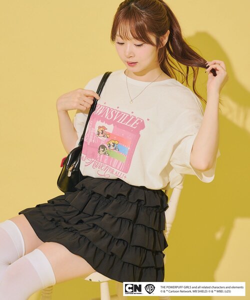Remind me and forever(リマインドミーアンドフォーエバー)の「【パワーパフガールズ】BigTシャツ(Tシャツ/カットソー・レディース・ピンク/サックスブルー/オフホワイト/ブラック・FREE)」の8枚目の写真