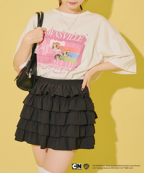 Remind me and forever(リマインドミーアンドフォーエバー)の「【パワーパフガールズ】BigTシャツ(Tシャツ/カットソー・レディース・ピンク/サックスブルー/オフホワイト/ブラック・FREE)」の9枚目の写真