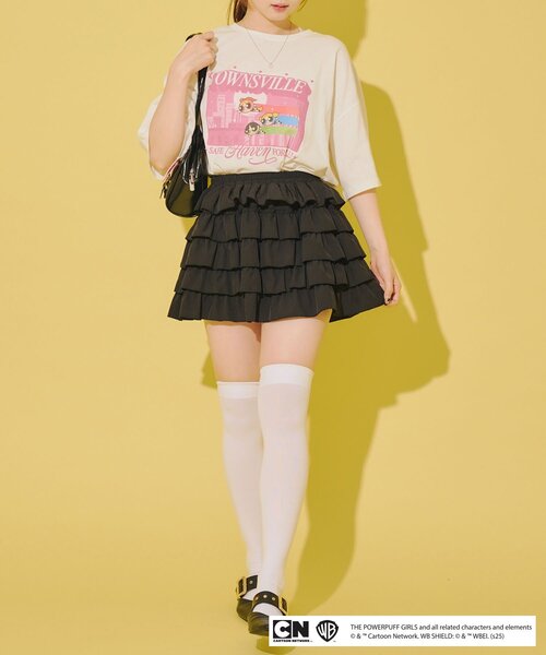 Remind me and forever(リマインドミーアンドフォーエバー)の「【パワーパフガールズ】BigTシャツ(Tシャツ/カットソー・レディース・ピンク/サックスブルー/オフホワイト/ブラック・FREE)」の11枚目の写真