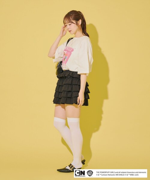 Remind me and forever(リマインドミーアンドフォーエバー)の「【パワーパフガールズ】BigTシャツ(Tシャツ/カットソー・レディース・ピンク/サックスブルー/オフホワイト/ブラック・FREE)」の12枚目の写真
