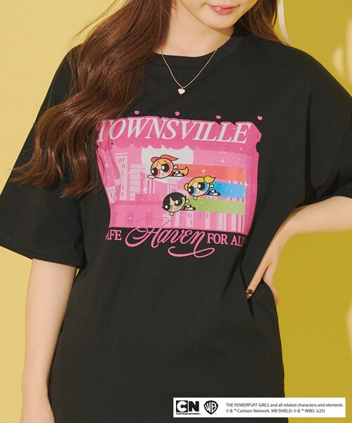 Remind me and forever(リマインドミーアンドフォーエバー)の「【パワーパフガールズ】BigTシャツ(Tシャツ/カットソー・レディース・ピンク/サックスブルー/オフホワイト/ブラック・FREE)」の15枚目の写真