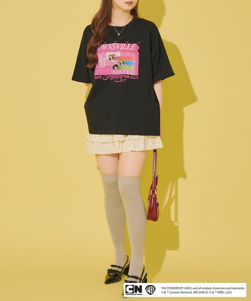 Remind me and forever(リマインドミーアンドフォーエバー)の「【パワーパフガールズ】BigTシャツ(Tシャツ/カットソー・レディース・ピンク/サックスブルー/オフホワイト/ブラック・FREE)」の19枚目の写真