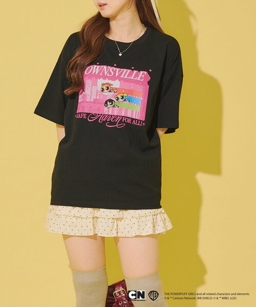 Remind me and forever(リマインドミーアンドフォーエバー)の「【パワーパフガールズ】BigTシャツ(Tシャツ/カットソー・レディース・ピンク/サックスブルー/オフホワイト/ブラック・FREE)」の20枚目の写真