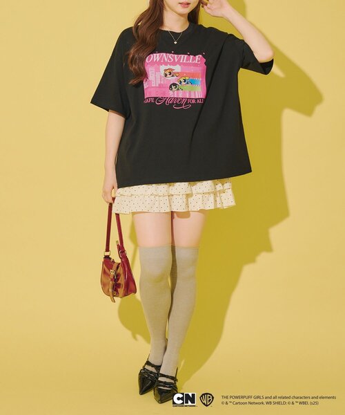 Remind me and forever(リマインドミーアンドフォーエバー)の「【パワーパフガールズ】BigTシャツ(Tシャツ/カットソー・レディース・ピンク/サックスブルー/オフホワイト/ブラック・FREE)」の22枚目の写真