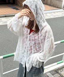 tiptop | レースドロストパーカーカーディガン(Tシャツ/カットソー)