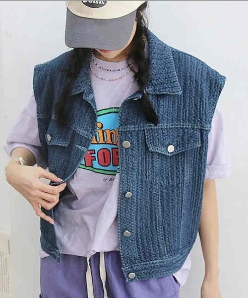 【数量限定】GIVENCHY_women / デニム ノースリーブジャケット デニムジャケット gジャン デニムノースリーブジャケット