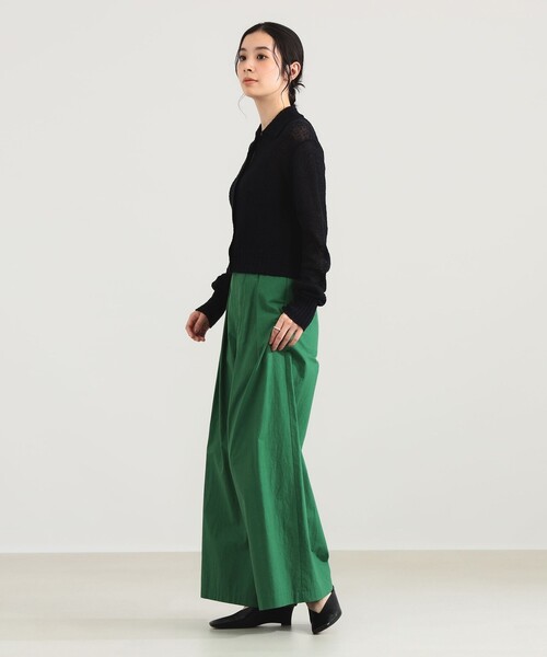 Demi-Luxe BEAMS（デミルクス ビームス）の「【1/9再値下げ】AK+1 / ポロカラーショート カーディガン［手洗い可］（ニット/セーター・レディース・ブラック/ライトグレー・ONE SIZE）」の11枚目の写真