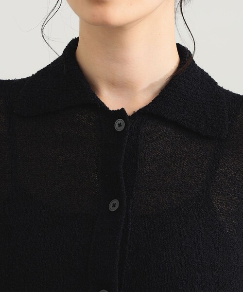 Demi-Luxe BEAMS（デミルクス ビームス）の「【1/9再値下げ】AK+1 / ポロカラーショート カーディガン［手洗い可］（ニット/セーター・レディース・ブラック/ライトグレー・ONE SIZE）」の18枚目の写真