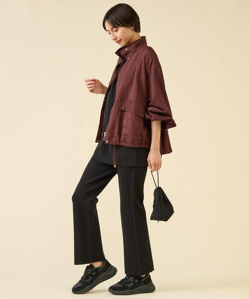 martinique（マルティニーク）の「VIS混ツイルスタンドカラーブルゾン（ブルゾン・レディース・ネイビー/ボルドー/カーキ・FREE）」の8枚目の写真