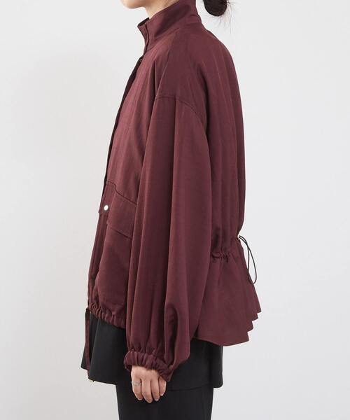 martinique（マルティニーク）の「VIS混ツイルスタンドカラーブルゾン（ブルゾン・レディース・ネイビー/ボルドー/カーキ・FREE）」の11枚目の写真