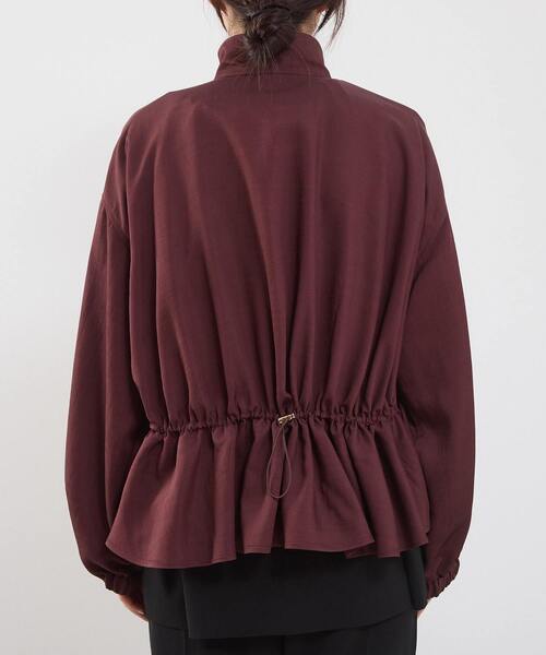 martinique（マルティニーク）の「VIS混ツイルスタンドカラーブルゾン（ブルゾン・レディース・ネイビー/ボルドー/カーキ・FREE）」の12枚目の写真