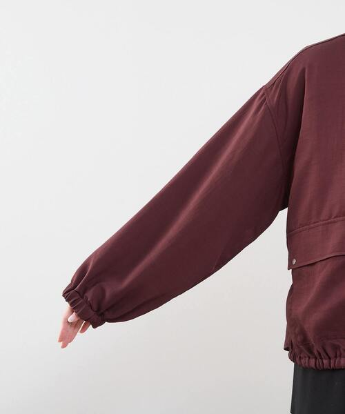 martinique（マルティニーク）の「VIS混ツイルスタンドカラーブルゾン（ブルゾン・レディース・ネイビー/ボルドー/カーキ・FREE）」の13枚目の写真