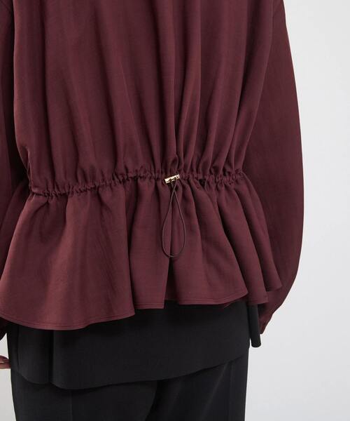 martinique（マルティニーク）の「VIS混ツイルスタンドカラーブルゾン（ブルゾン・レディース・ネイビー/ボルドー/カーキ・FREE）」の15枚目の写真