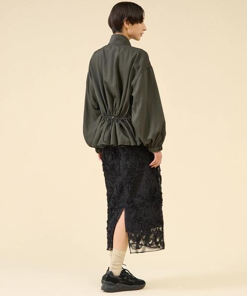 martinique（マルティニーク）の「VIS混ツイルスタンドカラーブルゾン（ブルゾン・レディース・ネイビー/ボルドー/カーキ・FREE）」の20枚目の写真