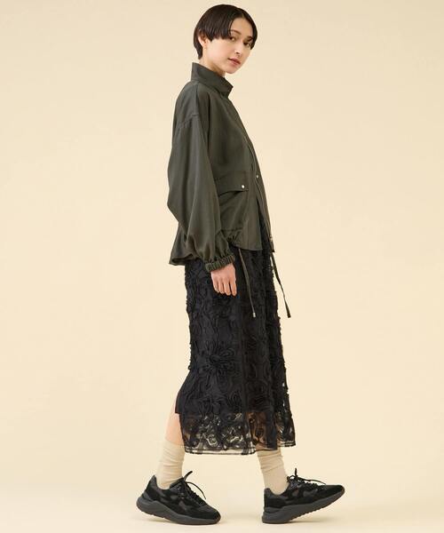 martinique（マルティニーク）の「VIS混ツイルスタンドカラーブルゾン（ブルゾン・レディース・ネイビー/ボルドー/カーキ・FREE）」の21枚目の写真