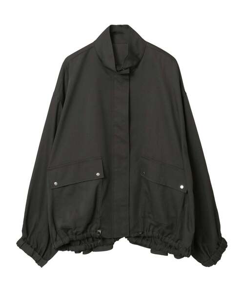 martinique（マルティニーク）の「VIS混ツイルスタンドカラーブルゾン（ブルゾン・レディース・ネイビー/ボルドー/カーキ・FREE）」の22枚目の写真