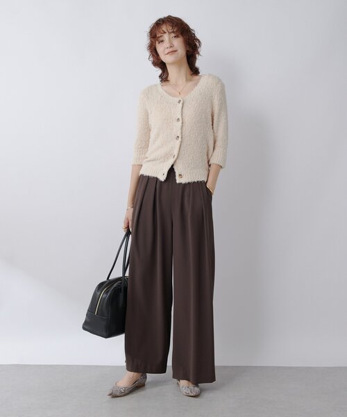 RIVE DROITE（リヴドロワ）の「【トレンド感抜群】コットンシャギーカーディガン（カーディガン/ボレロ・レディース・ブラック/ベビーピンク・FREE）」の11枚目の写真