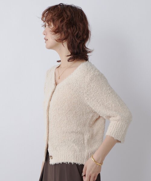 RIVE DROITE（リヴドロワ）の「【トレンド感抜群】コットンシャギーカーディガン（カーディガン/ボレロ・レディース・ブラック/ベビーピンク・FREE）」の16枚目の写真