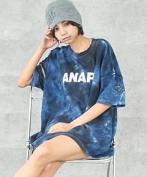 ANAP（アナップ）の「ミニ裏毛 マーブルタイダイ柄ロゴTシャツ【親子お揃い】（Tシャツ/カットソー）」