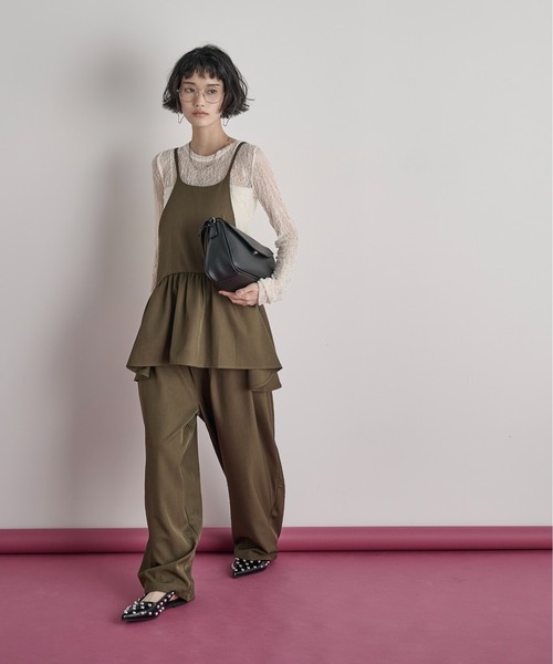 THE YOn（ザヨン）の「ストレッチレースクルーネックPO（Tシャツ/カットソー・レディース・グレイッシュベージュ/ブラック/ピンク/アイボリー・FREE）」の5枚目の写真