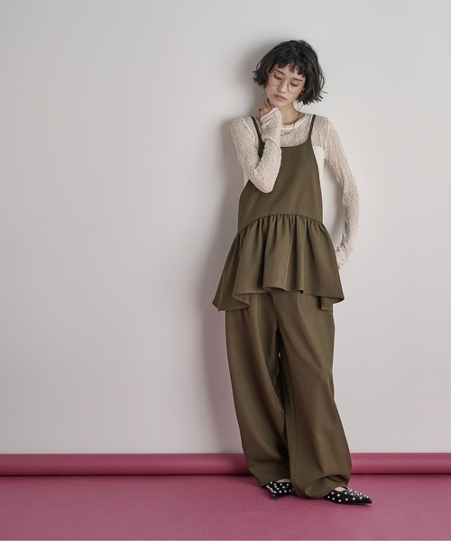 THE YOn（ザヨン）の「ストレッチレースクルーネックPO（Tシャツ/カットソー・レディース・グレイッシュベージュ/ブラック/ピンク/アイボリー・FREE）」の6枚目の写真