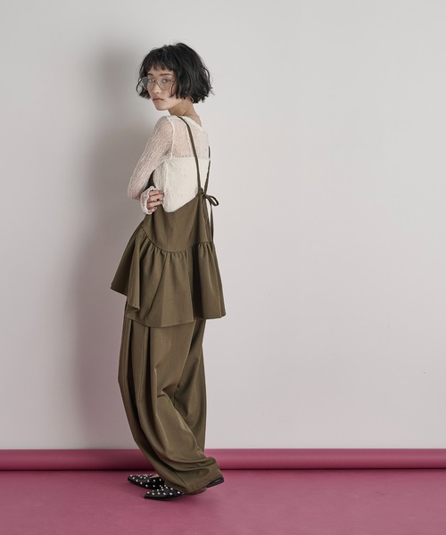 THE YOn（ザヨン）の「ストレッチレースクルーネックPO（Tシャツ/カットソー・レディース・グレイッシュベージュ/ブラック/ピンク/アイボリー・FREE）」の7枚目の写真