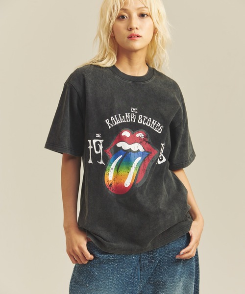 JACKROSE（ジャックローズ）の「B-TRS-Lips&Tongue　TOUR TEE（Tシャツ/カットソー・メンズ・ホワイト/チャコール・M/L）」の21枚目の写真