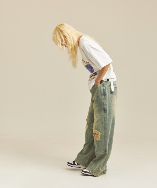 JACKROSE（ジャックローズ）の「B-TRS-Lips&Tongue　TOUR TEE（Tシャツ/カットソー・メンズ・ホワイト/チャコール・M/L）」の14枚目の写真