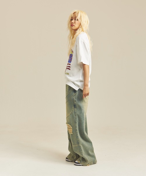 JACKROSE（ジャックローズ）の「B-TRS-Lips&Tongue　TOUR TEE（Tシャツ/カットソー・メンズ・ホワイト/チャコール・M/L）」の15枚目の写真