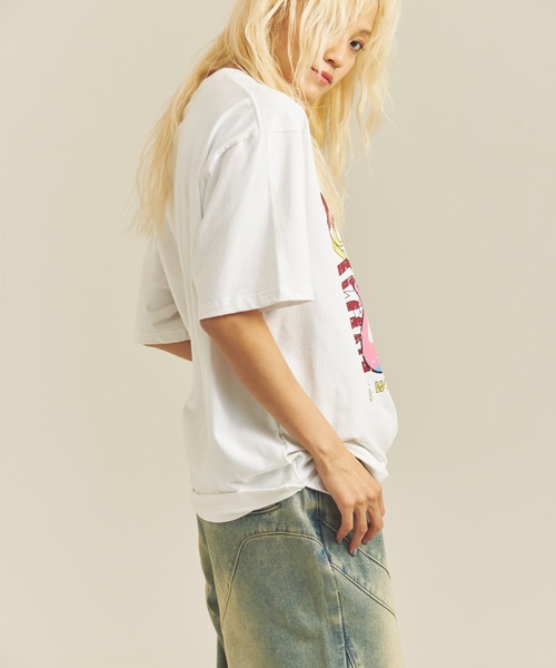 JACKROSE（ジャックローズ）の「B-TRS-Lips&Tongue　TOUR TEE（Tシャツ/カットソー・メンズ・ホワイト/チャコール・M/L）」の6枚目の写真