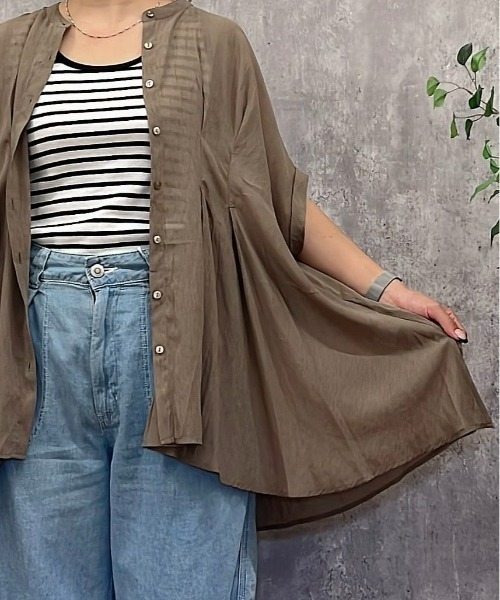 Right-on(ライトオン)の「【HONEYSUCKLE ROSE】タックシアーチュニック(チュニック・レディース・オフホワイト/ブラック/カーキブラウン・M/L)」の17枚目の写真