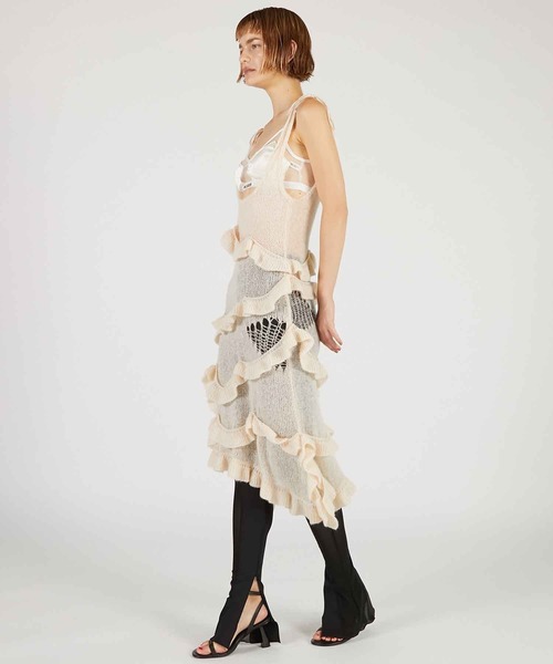 PRANK PROJECT（プランクプロジェクト）の「モヘアワンピ / Mohair One-Piece（ワンピース・レディース・アイボリー/チャコールグレー/レッド・FREE）」の6枚目の写真