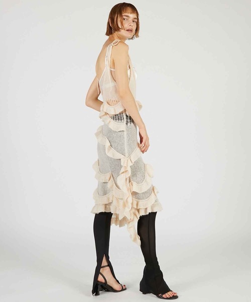 PRANK PROJECT（プランクプロジェクト）の「モヘアワンピ / Mohair One-Piece（ワンピース・レディース・アイボリー/チャコールグレー/レッド・FREE）」の8枚目の写真