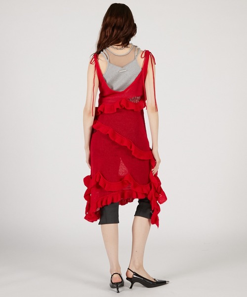 PRANK PROJECT（プランクプロジェクト）の「モヘアワンピ / Mohair One-Piece（ワンピース・レディース・アイボリー/チャコールグレー/レッド・FREE）」の11枚目の写真