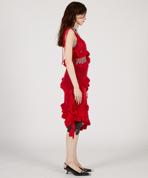 PRANK PROJECT（プランクプロジェクト）の「モヘアワンピ / Mohair One-Piece（ワンピース・レディース・アイボリー/チャコールグレー/レッド・FREE）」の12枚目の写真