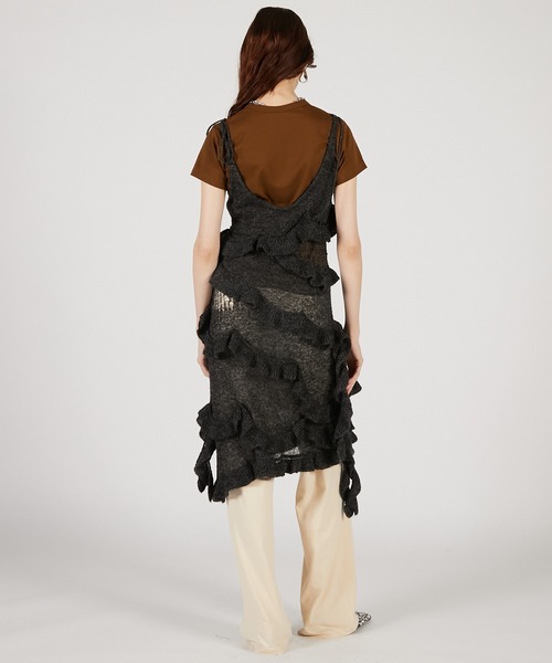 PRANK PROJECT（プランクプロジェクト）の「モヘアワンピ / Mohair One-Piece（ワンピース・レディース・アイボリー/チャコールグレー/レッド・FREE）」の14枚目の写真