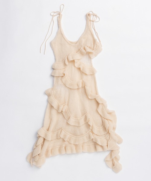 PRANK PROJECT（プランクプロジェクト）の「モヘアワンピ / Mohair One-Piece（ワンピース・レディース・アイボリー/チャコールグレー/レッド・FREE）」の16枚目の写真