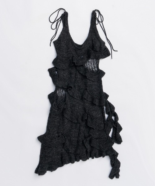 PRANK PROJECT（プランクプロジェクト）の「モヘアワンピ / Mohair One-Piece（ワンピース・レディース・アイボリー/チャコールグレー/レッド・FREE）」の18枚目の写真