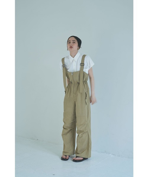 marjour（マージュール）の「NYLON ZIP SALOPETTE（サロペット/オーバーオール・レディース・ブラック/ベージュ・M）」の20枚目の写真