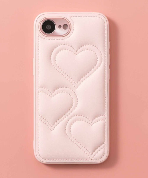 emonique(エモニーク)の「iPhoneケース カバー PUレザー ハートキルティング【iPhone 13/14/15/15pro/16/16pro/16E/17/17pro/17e/Air対応】(スマホケース/カバー・レディース・ピンク/ホワイト/ブラック・iPhone 16e/iPhone 16 Pro/iPhone 16/iPhone 15 Pro/iPhone 15/iPhone 14/iPhone 17/iPhone 17 Pro/iPhone Air)」の5枚目の写真