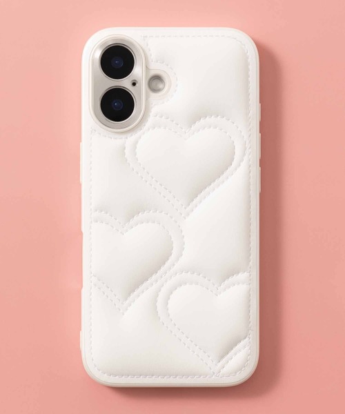 emonique(エモニーク)の「iPhoneケース カバー PUレザー ハートキルティング【iPhone 13/14/15/15pro/16/16pro/16E/17/17pro/17e/Air対応】(スマホケース/カバー・レディース・ピンク/ホワイト/ブラック・iPhone 16e/iPhone 16 Pro/iPhone 16/iPhone 15 Pro/iPhone 15/iPhone 14/iPhone 17/iPhone 17 Pro/iPhone Air)」の10枚目の写真