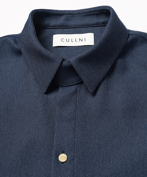 CULLNI(クルニ)の「Faux Denim Front Fly Chin Tab Shirt(シャツ/ブラウス・メンズ・ブラック/ブルー/ネイビー・0/1/2)」の10枚目の写真