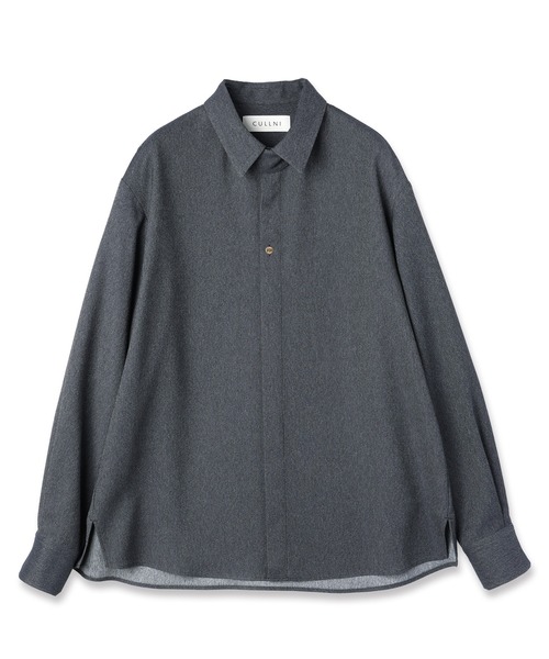 CULLNI(クルニ)の「Faux Denim Front Fly Chin Tab Shirt(シャツ/ブラウス・メンズ・ブラック/ブルー/ネイビー・0/1/2)」の13枚目の写真