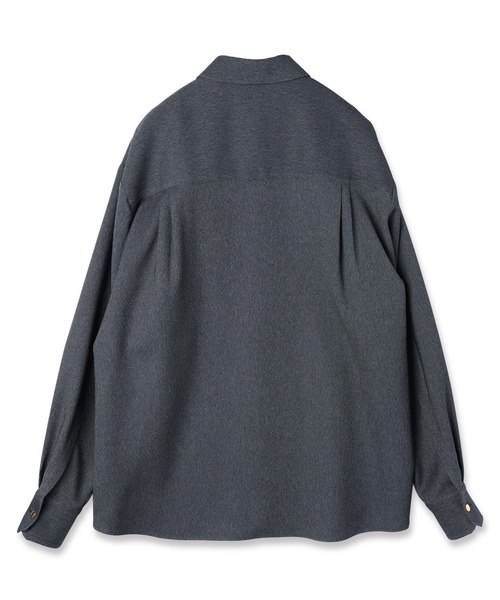 CULLNI(クルニ)の「Faux Denim Front Fly Chin Tab Shirt(シャツ/ブラウス・メンズ・ブラック/ブルー/ネイビー・0/1/2)」の14枚目の写真