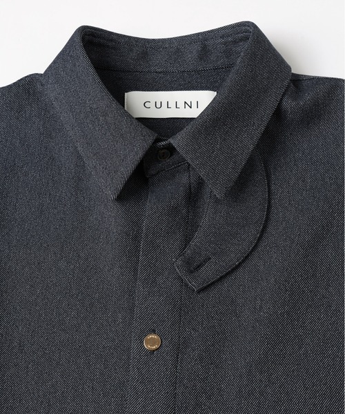 CULLNI(クルニ)の「Faux Denim Front Fly Chin Tab Shirt(シャツ/ブラウス・メンズ・ブラック/ブルー/ネイビー・0/1/2)」の15枚目の写真